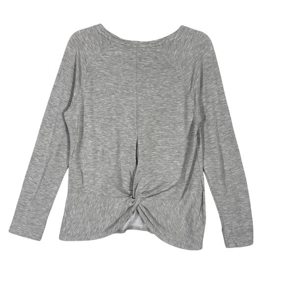 Yogalicious Sweatshirt Womens Large Gray Twist Knot Basic Lounge‎ Comfy Yoga - Picture 1 of 10